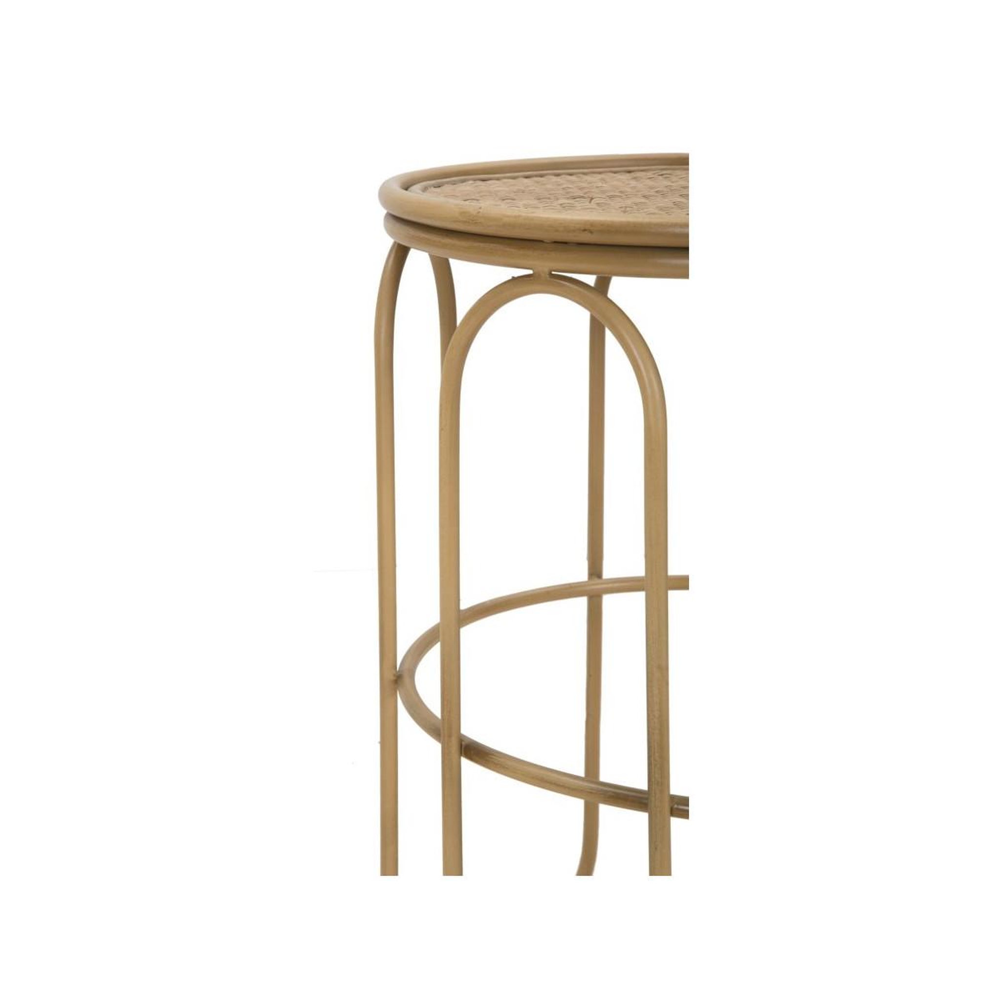 Voir la diapositive 4 : Paris Prix Table d'appoint design en rotin  samui  55cm naturel