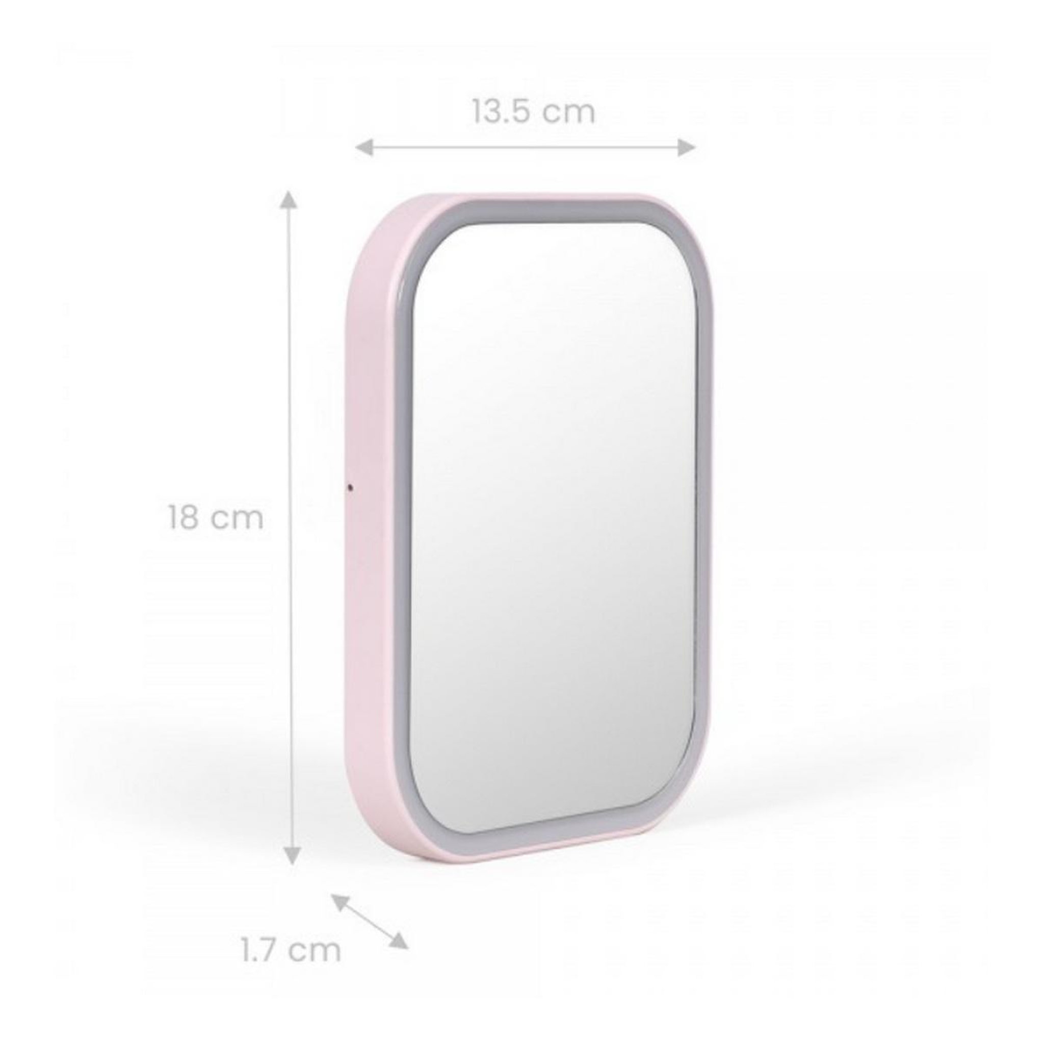Voir la diapositive 3 : LIVOO Miroir lumineux 2.2w rose - dos224p