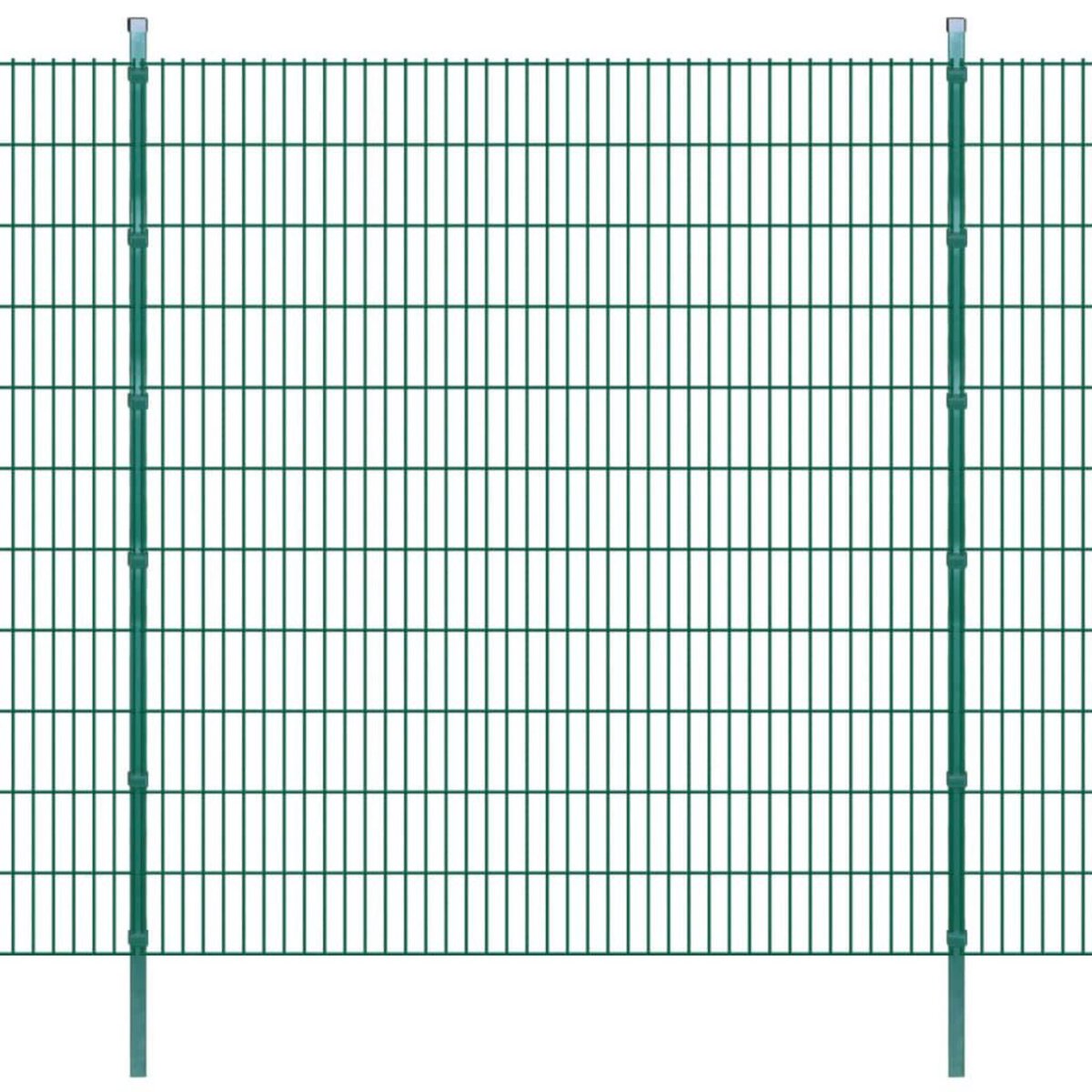 VIDAXL Panneau de cloture 2D jardin avec poteaux 2008x2230mm 2m Vert