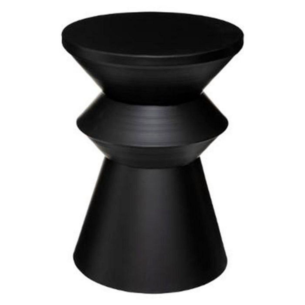 ATMOSPHERA Table à Café Ronde Design  Sohan  48cm Noir