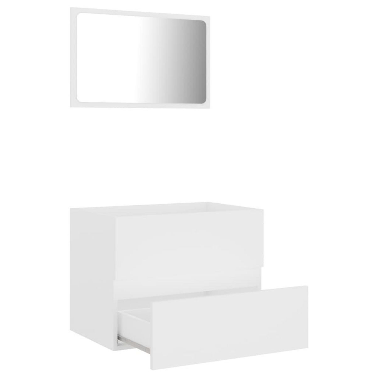 VIDAXL Ensemble de meubles salle de bain 2 pcs blanc bois d'ingenierie