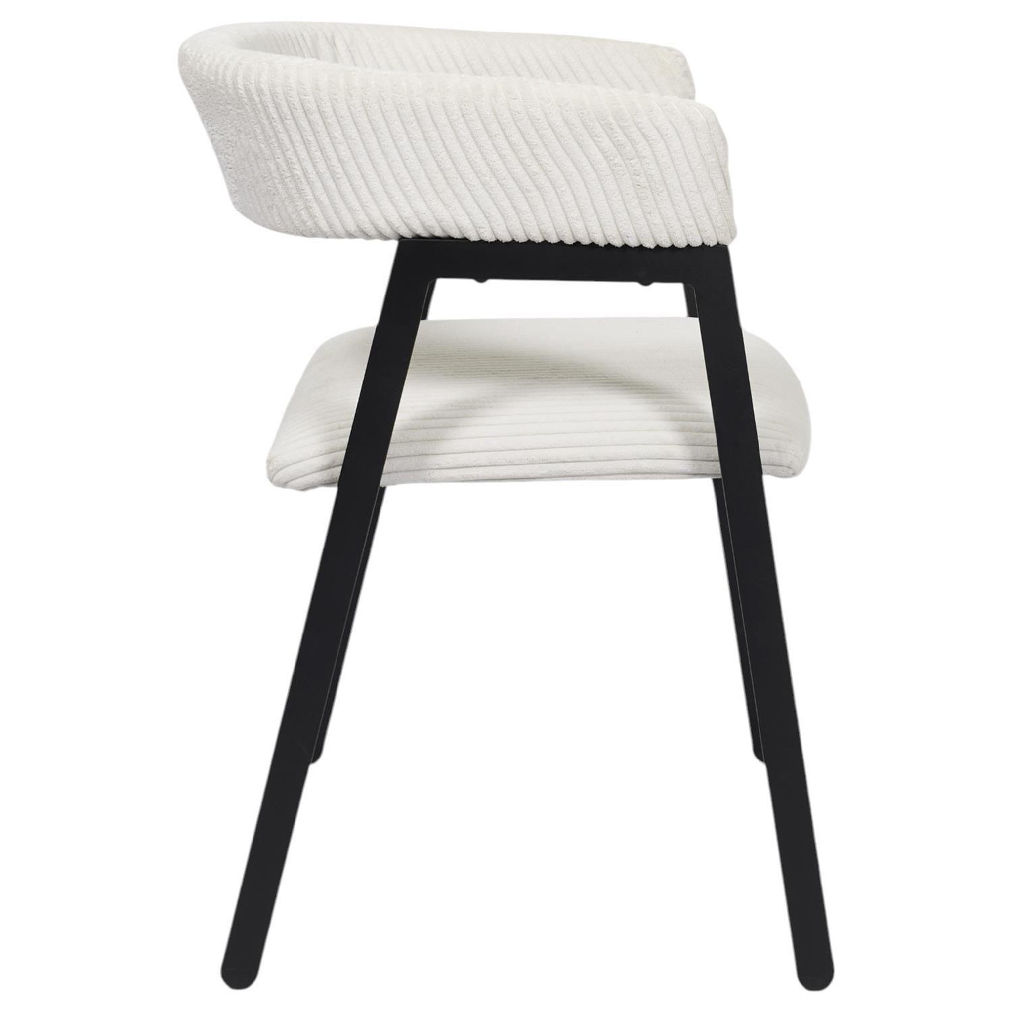 Voir la diapositive 4 : TOILINUX Lot de 2 fauteuils design en tissu côtelé scott
