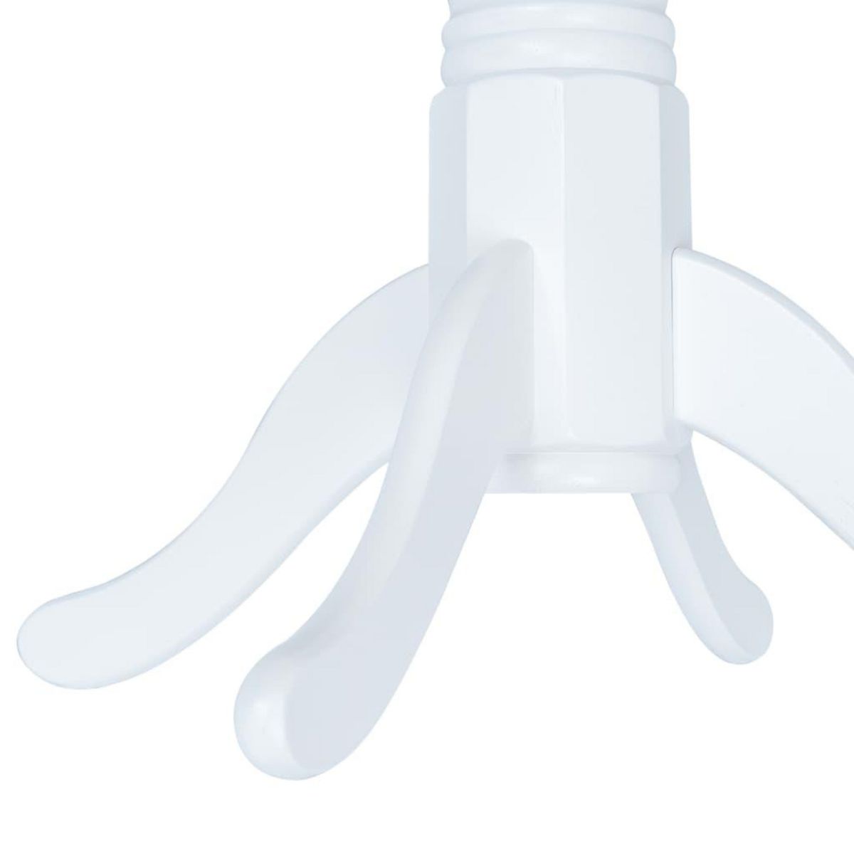 VIDAXL Table a manger Blanc 106 cm Bois d'hevea massif