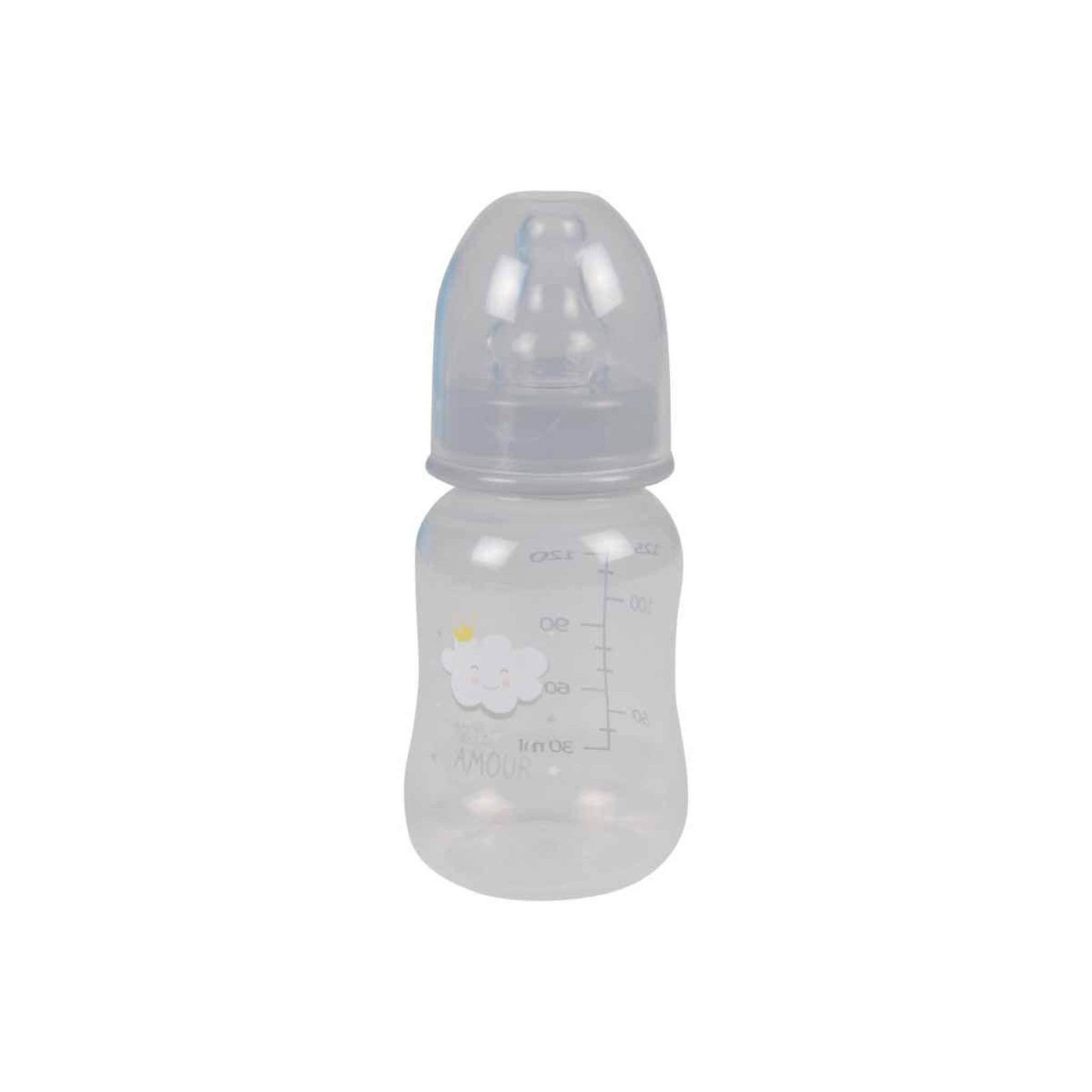 Voir la diapositive 1 : HOMEA Biberon col étroit  nuage  125ml gris