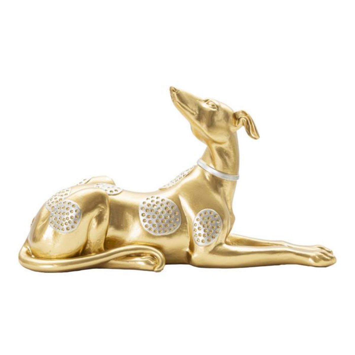 Paris Prix Statuette Design en Résine  Chien Couché  32cm Or