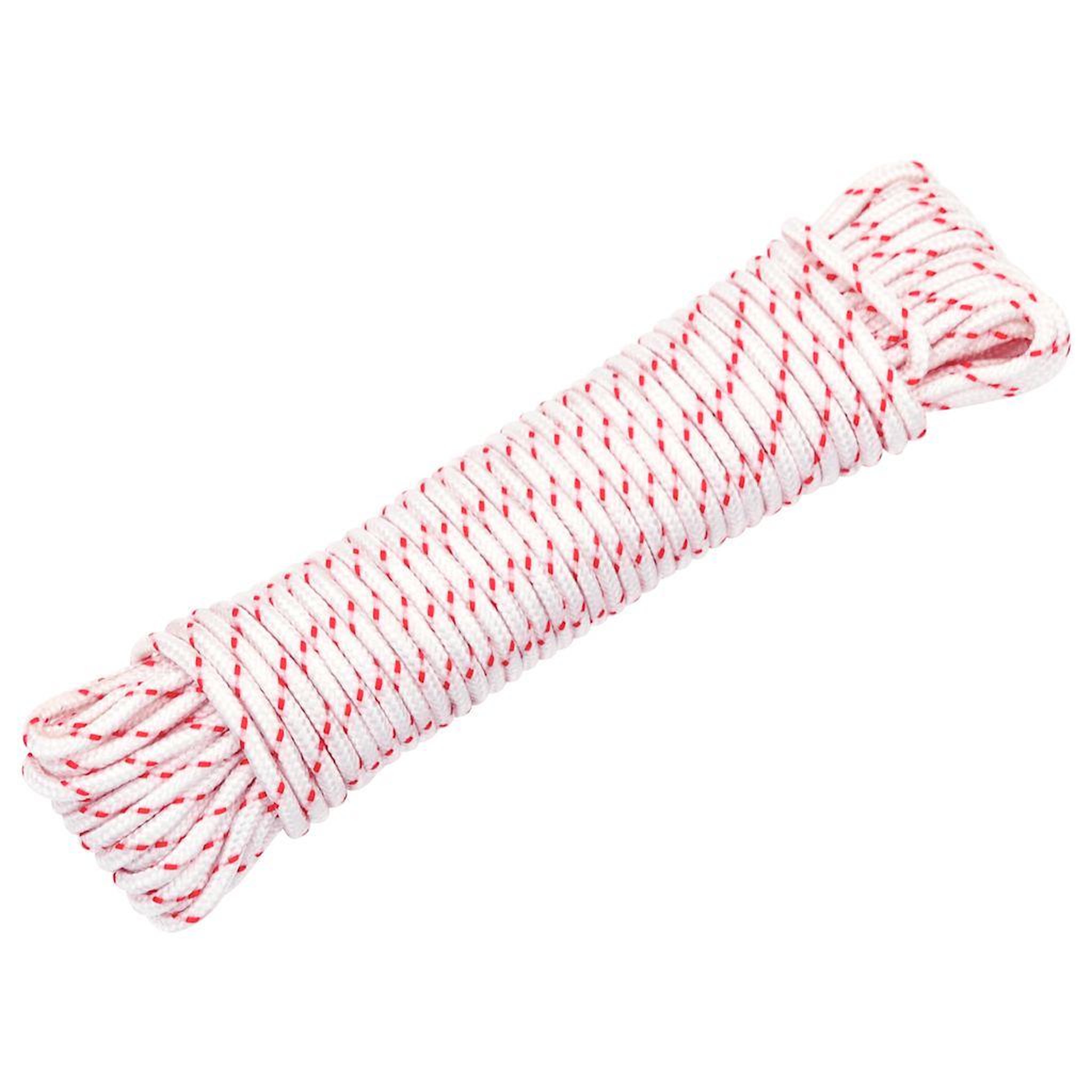 VIDAXL Cordon de demarrage a tirer blanc et rouge Ø3 mm 10 m nylon