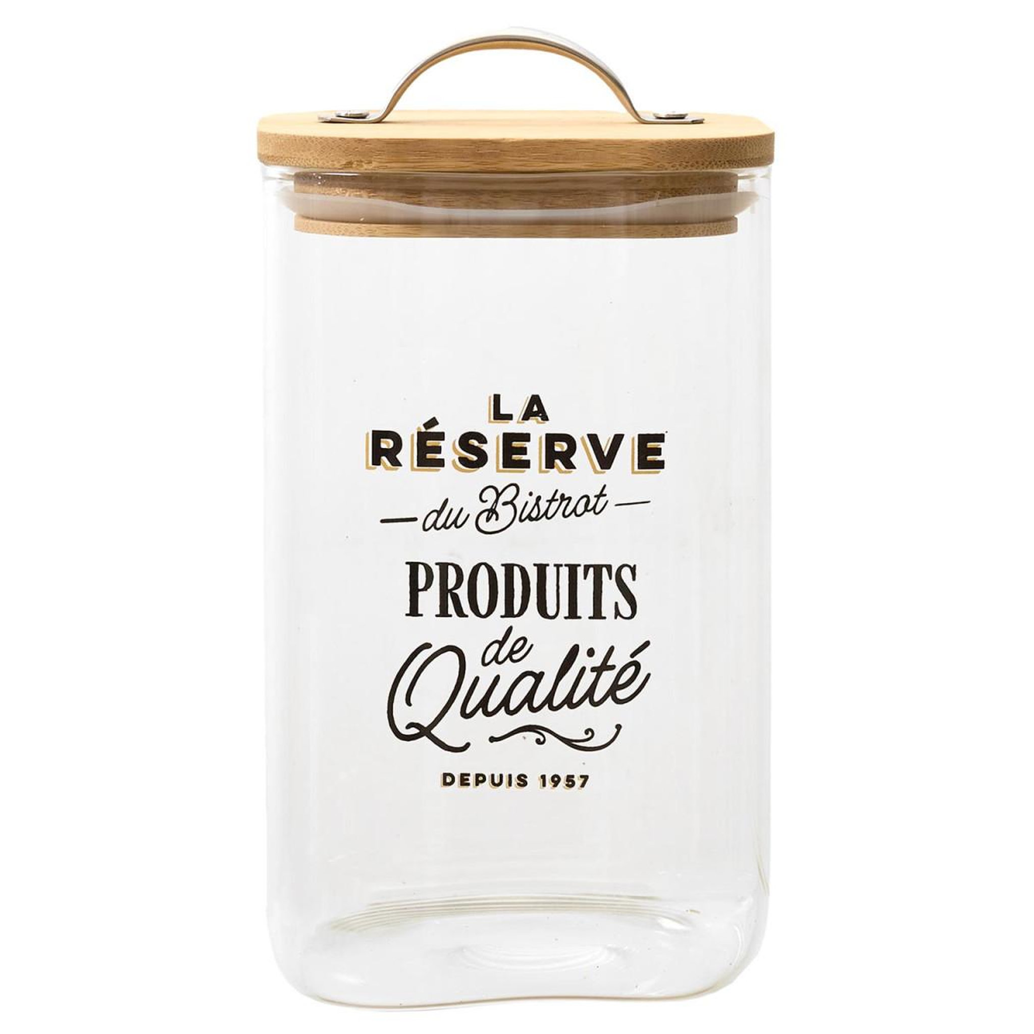 COOK CONCEPT Bocal de conservation en verre  bistrot  1l transparent