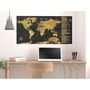 Voir la diapositive 2 : Paris Prix Carte du Monde à Gratter  Mappemonde  50x100cm Noir & Bleu
