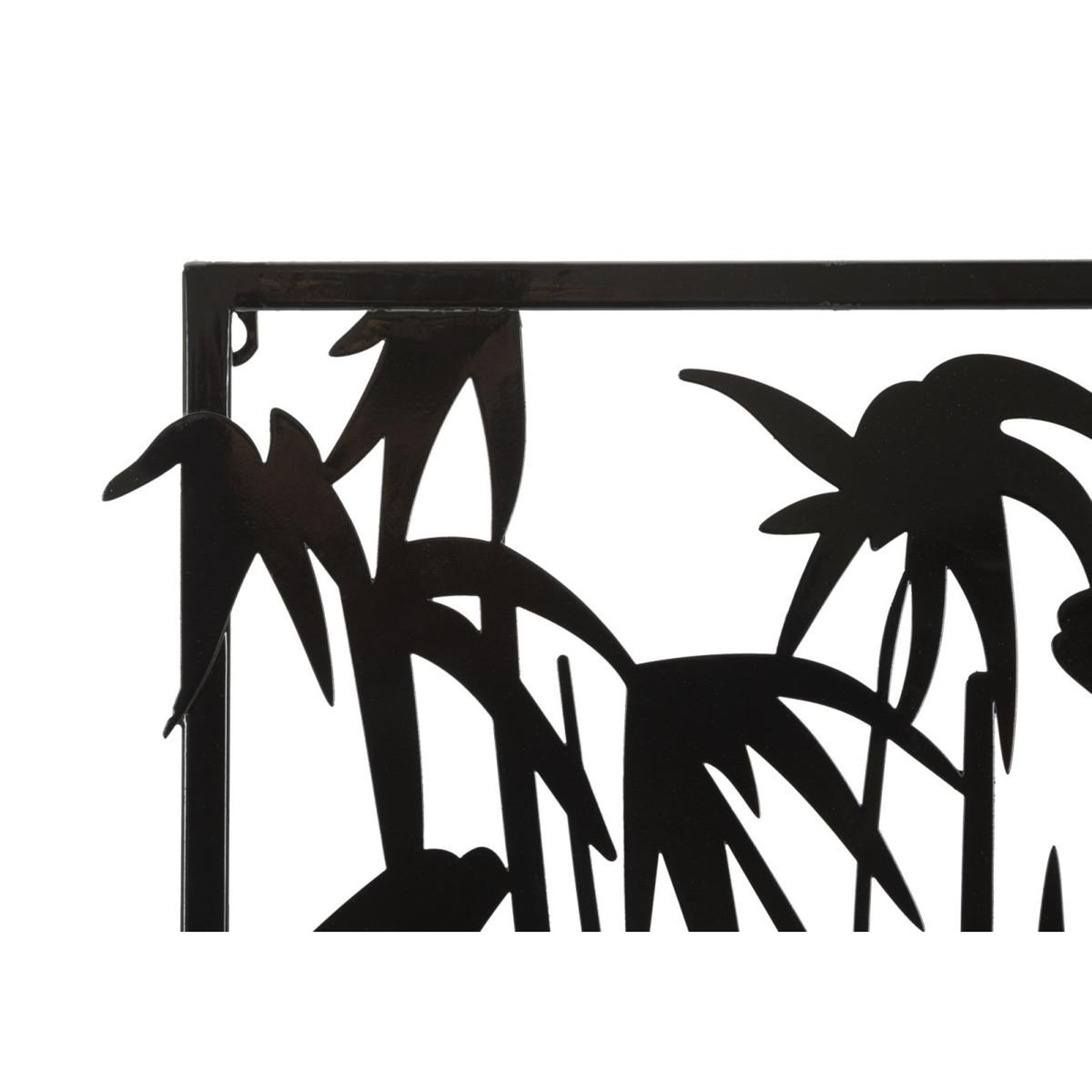 Voir la diapositive 3 : Paris Prix Décoration murale encadrée  bambou  80cm noir & naturel