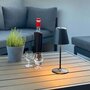 Lumisky Lampe de table sans fil LED CHLOE Noir Acier H28CM