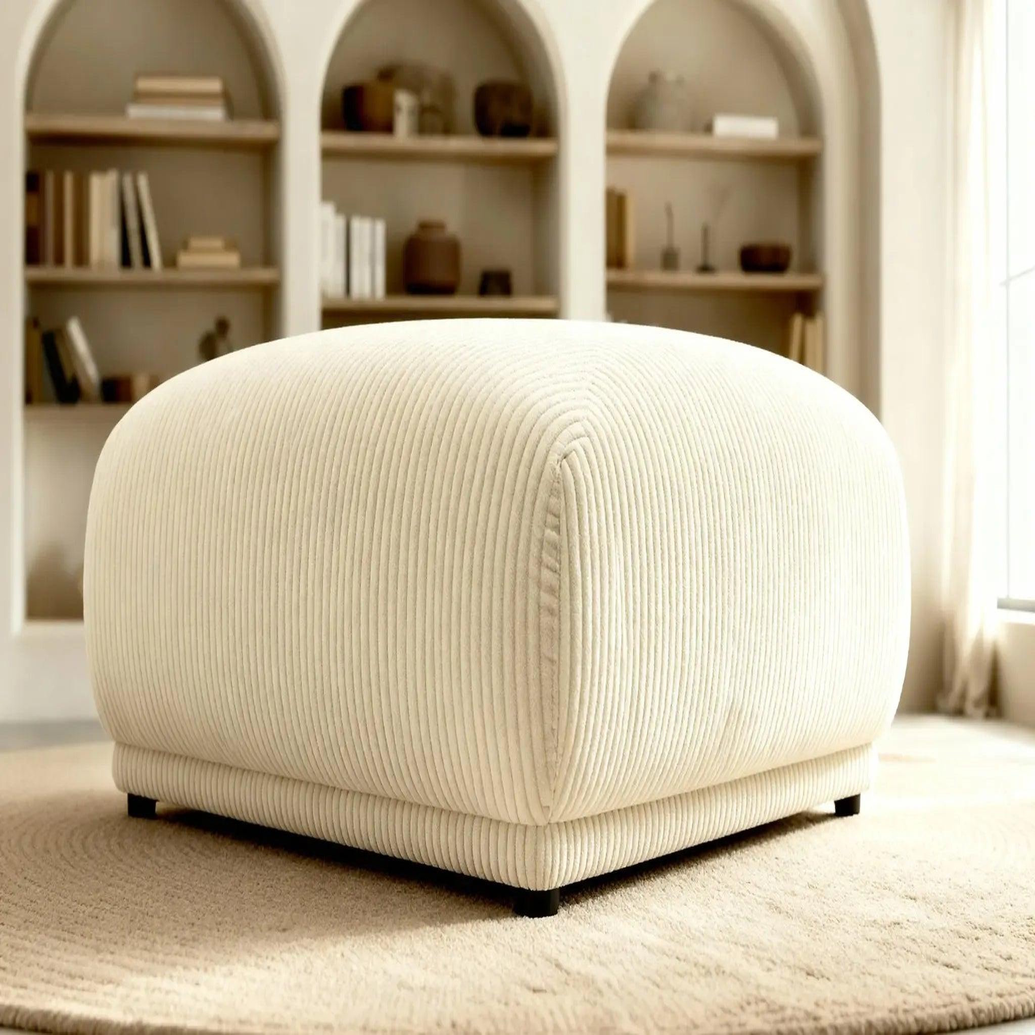 Voir la diapositive 3 : CASANOVA PARIS Rosalie - pouf velours cotelé