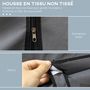 Voir la diapositive 5 : HOMCOM Armoire penderie multi-rangement - 8 étagères, 2 barres - dim. 125L x 43l x 162,5H cm - acier noir non tissé gris
