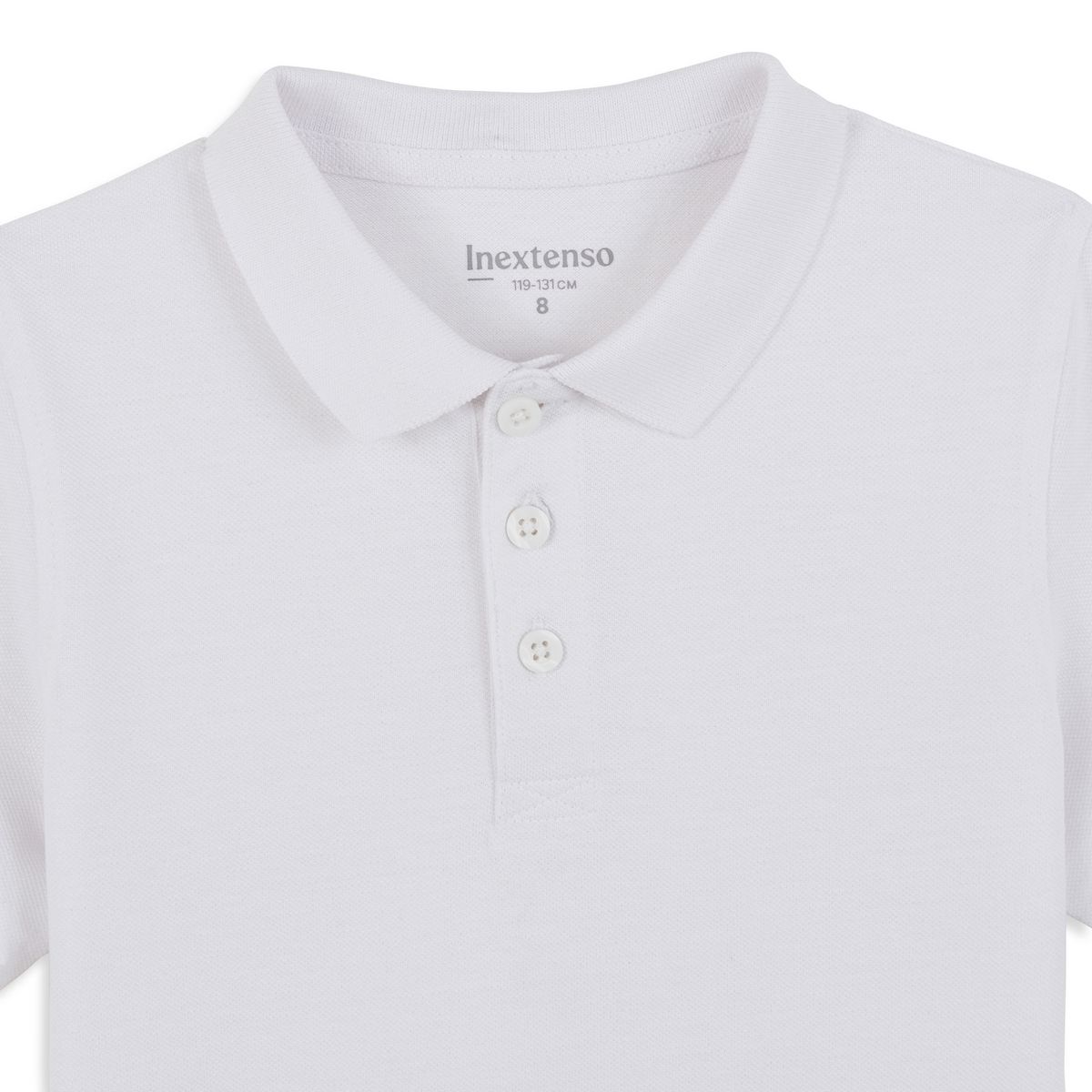 INEXTENSO Polo blanc en coton garçon