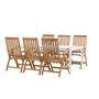 Voir la diapositive 5 : Paris Prix Ensemble Table de Jardin & 6 Chaises  Togo & Kenya  200cm Blanc & Naturel