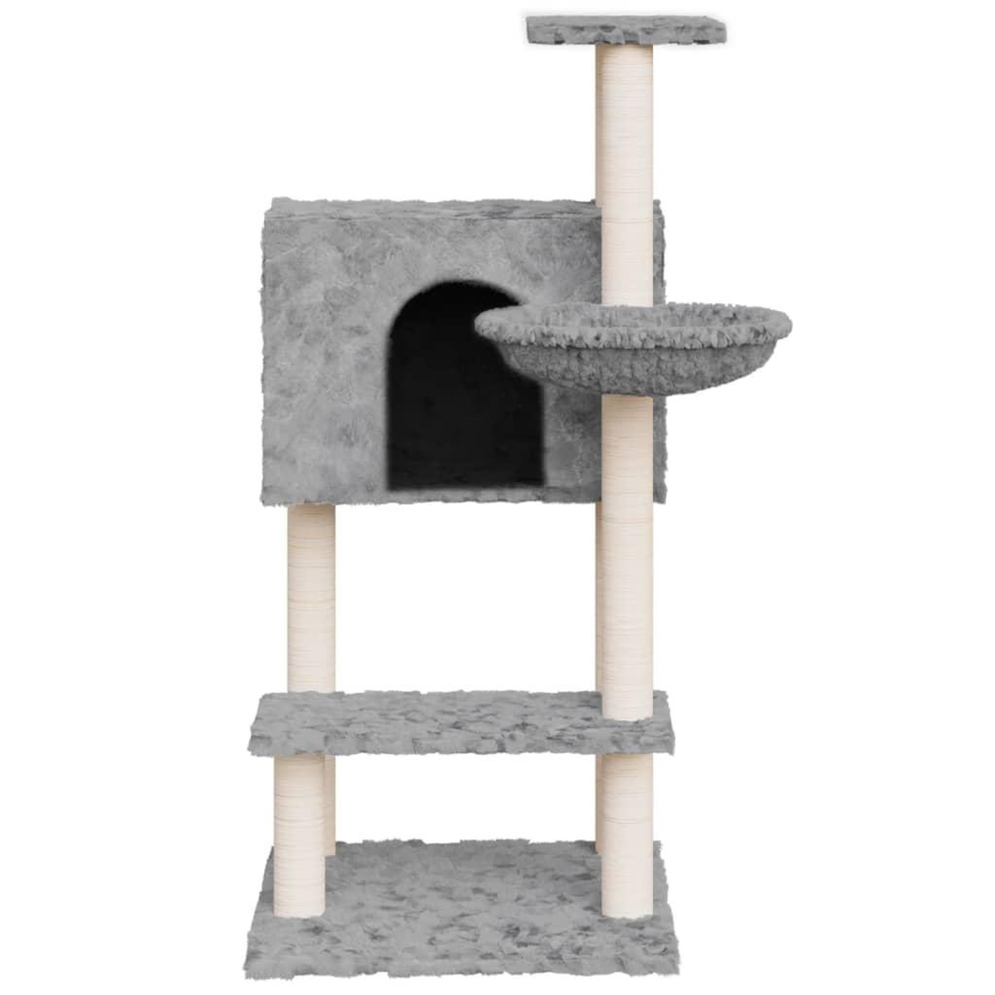 Voir la diapositive 4 : VIDAXL Arbre a chat avec griffoirs en sisal Gris clair 108,5 cm