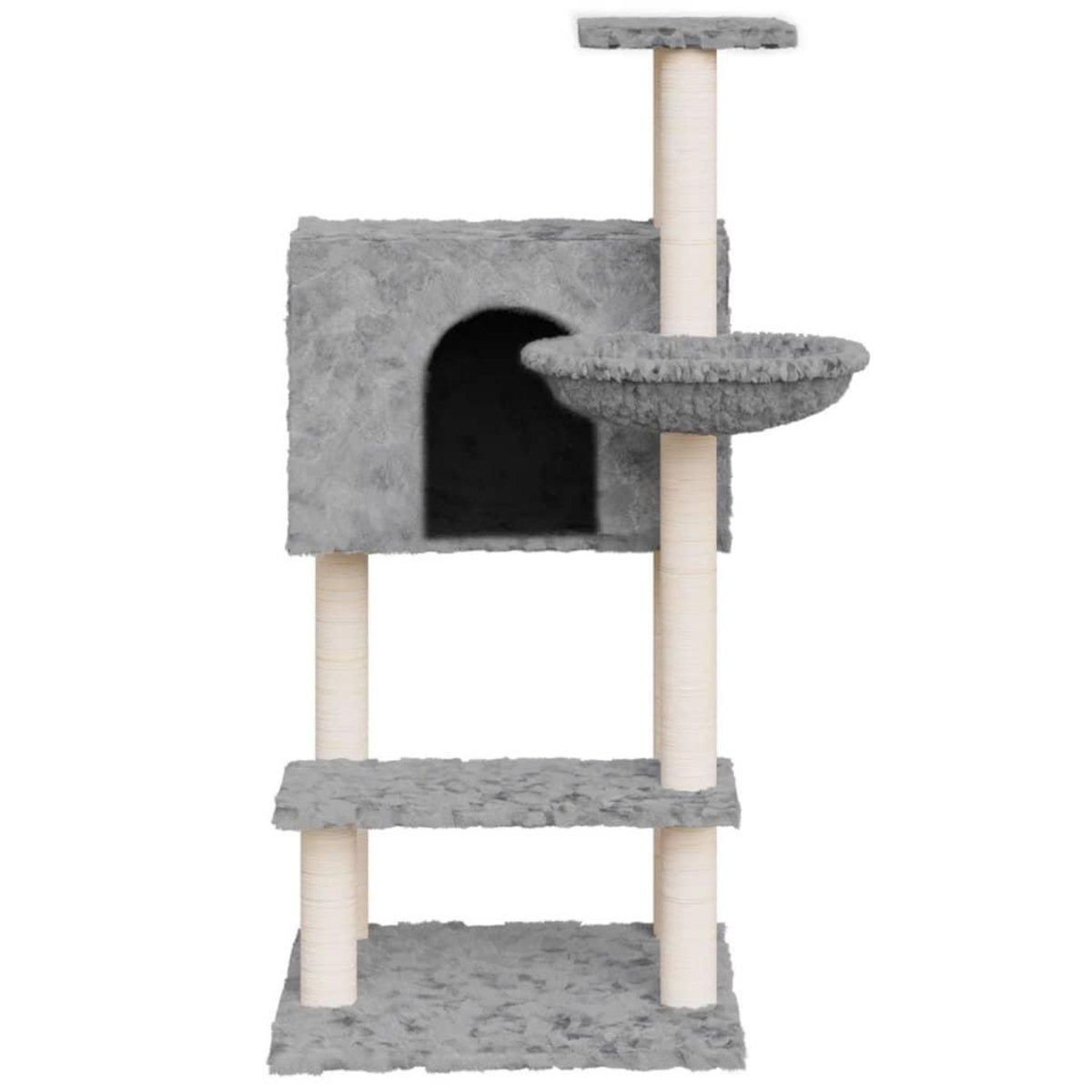 VIDAXL Arbre a chat avec griffoirs en sisal Gris clair 108,5 cm