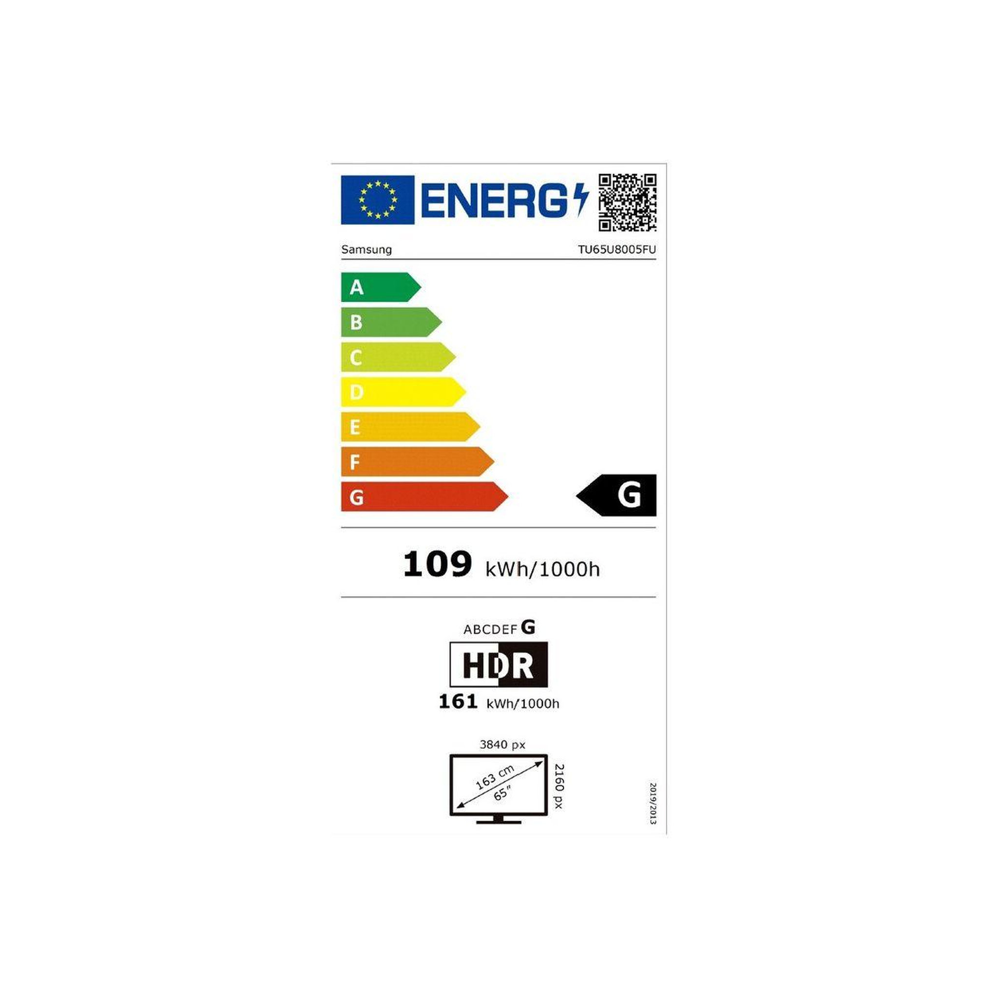 Voir la diapositive 6 : Samsung TV LED TU65U8005F 4K AI SmartTV 2025