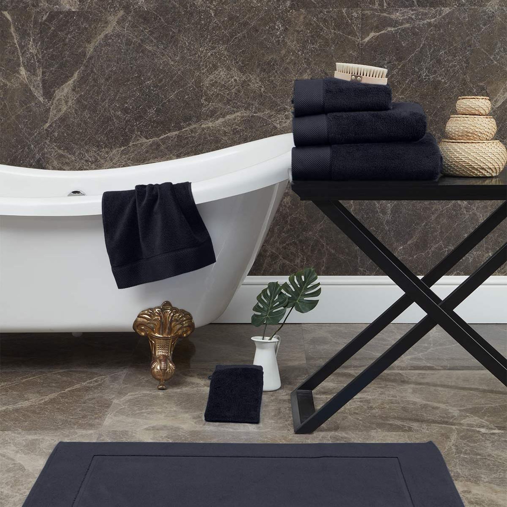 Voir la diapositive 4 : Sensei Maison Maxi drap de bain Zéro Twist 560 g/m² SENSOFT - 100x150 cm