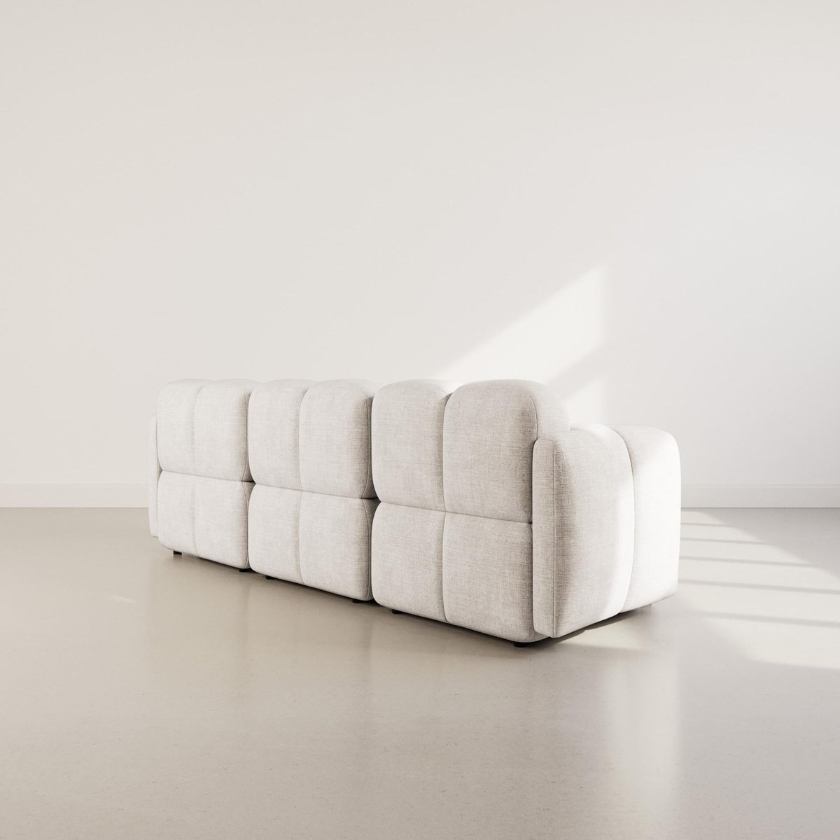 LISA DESIGN Grace - canapé modulable 3 places en velours texturé