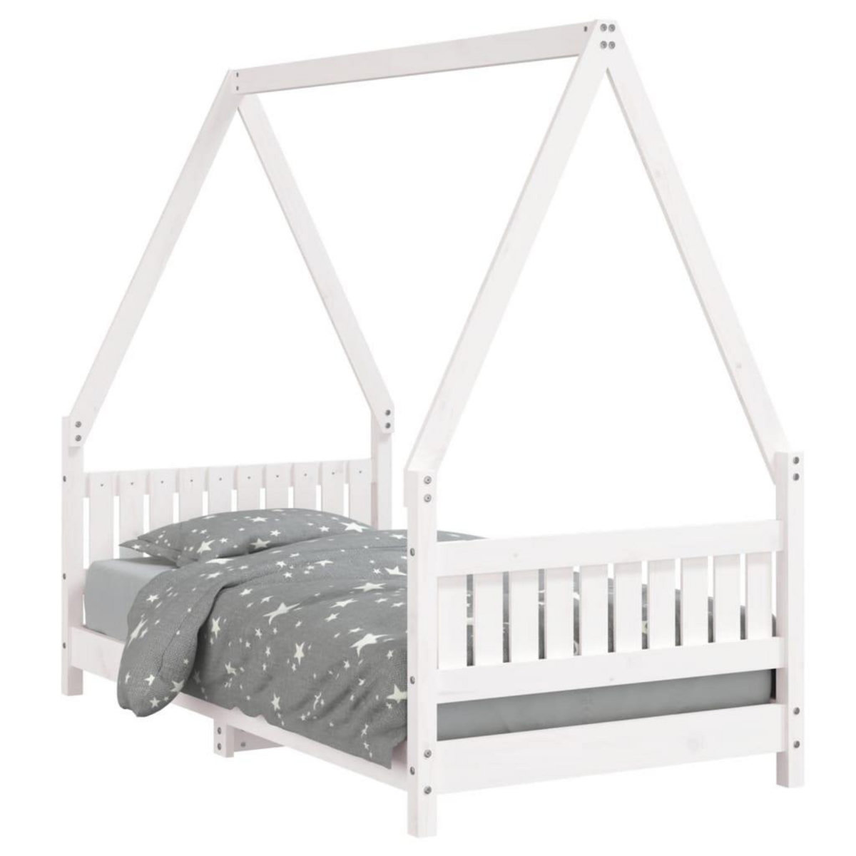 VIDAXL Cadre de lit pour enfant blanc 80x160 cm bois de pin massif