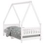 Voir la diapositive 2 : VIDAXL Cadre de lit pour enfant blanc 80x160 cm bois de pin massif