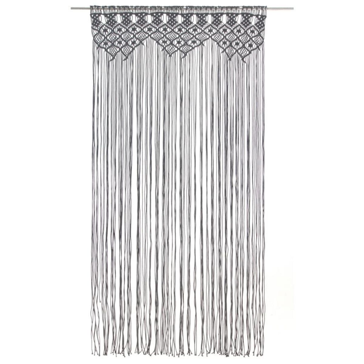 VIDAXL Rideau en macrame Anthracite 140x240 cm Coton