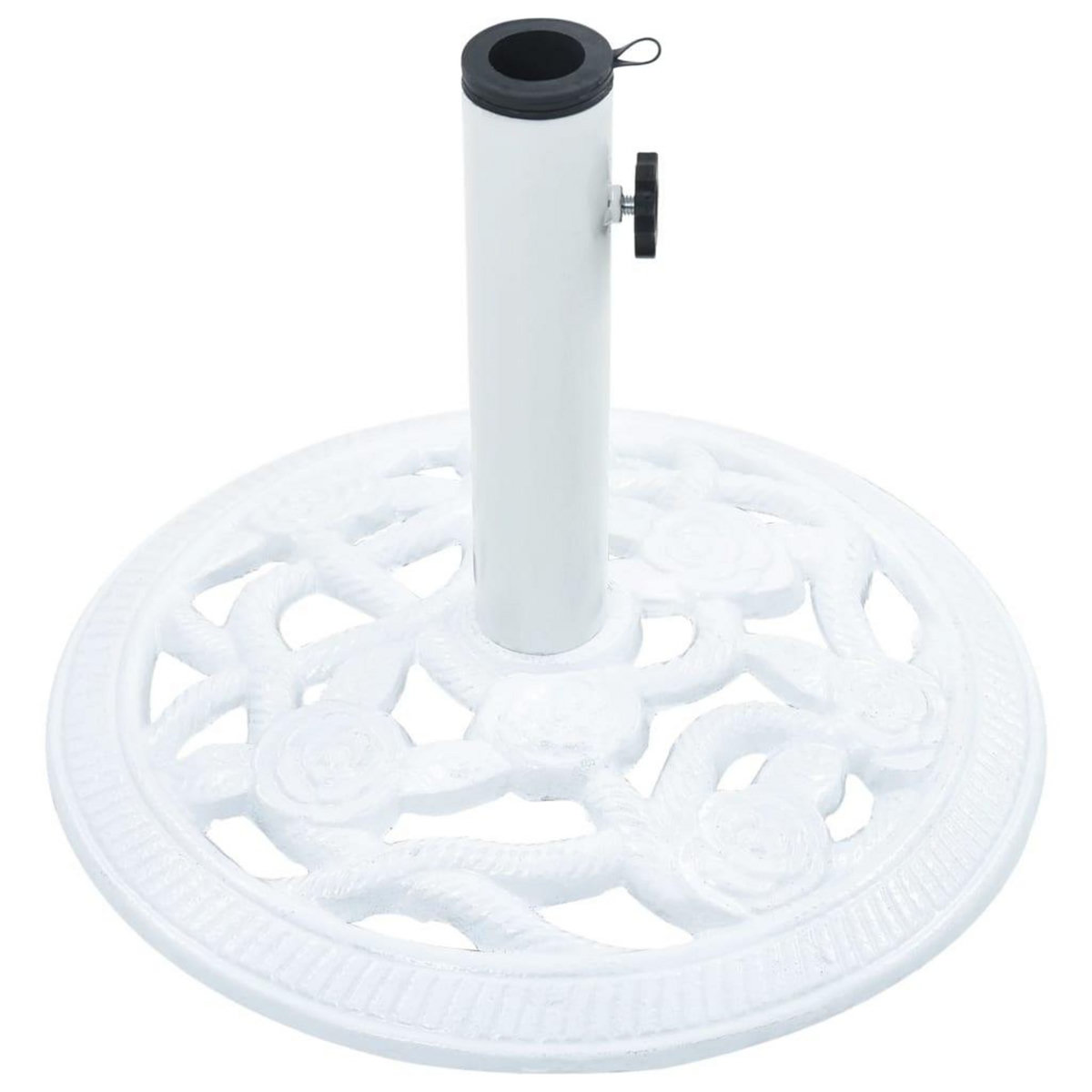 VIDAXL Socle de parasol Blanc 9 kg 40 cm Fonte