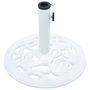 Voir la diapositive 3 : VIDAXL Socle de parasol Blanc 9 kg 40 cm Fonte