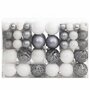 Voir la diapositive 2 : VIDAXL Ensemble de boules de Noël 111 pieces blanc et gris polystyrene