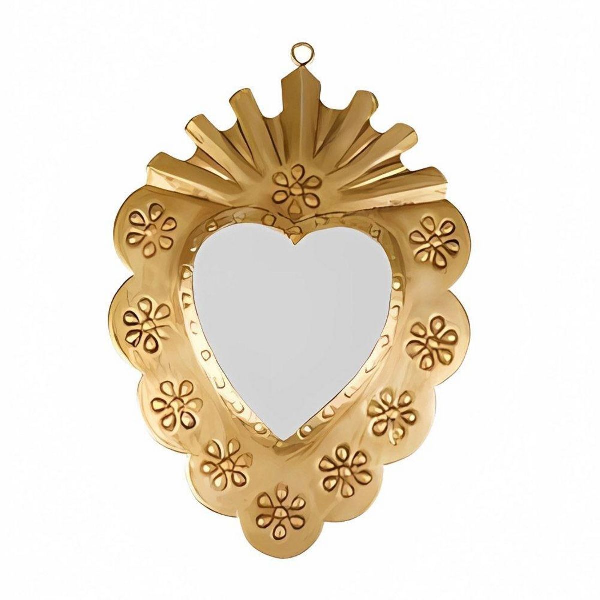 OSTARIA Lot de 3 miroirs métal doré Exvoto