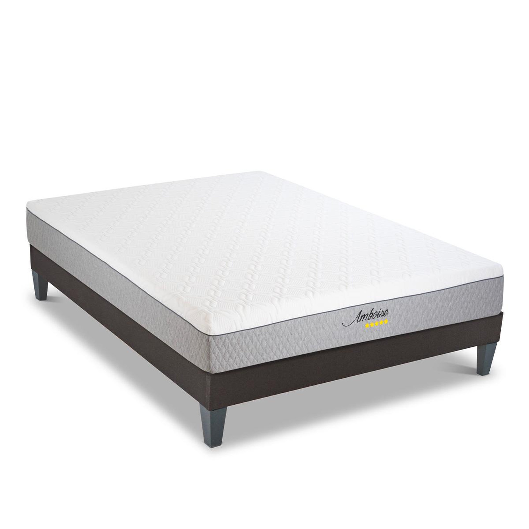 Voir la diapositive 3 : BELLECOUR Bellecour literie | ensemble amboise | matelas mémoire de forme + sommier bois