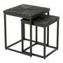 Voir la diapositive 2 : Paris Prix Lot de 2 Tables d'Appoint Gigognes  Shanil  53cm Noir