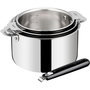 Voir la diapositive 1 : Lagostina Batterie de cuisine Esperta triply 3pcs + poignée