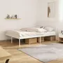 VIDAXL Cadre de lit metal avec tete de lit blanc 140x200 cm