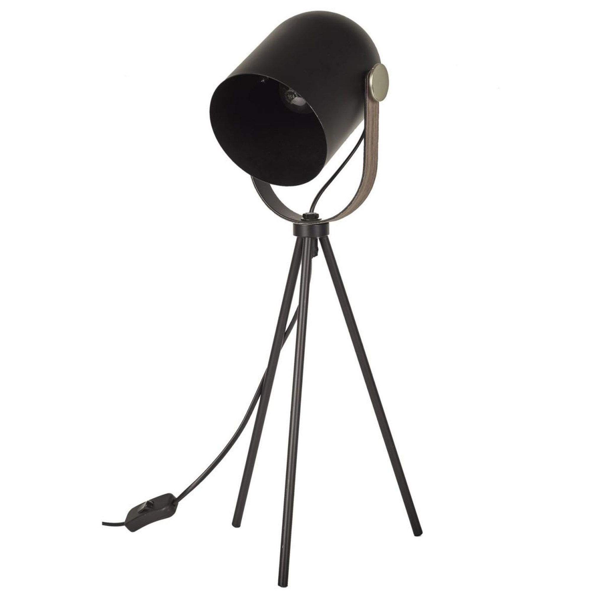 Voir la diapositive 4 : The Home Deco Factory Lampe à poser en métal  bistrot  46cm noir