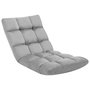 Voir la diapositive 2 : VIDAXL Chaise pliable de sol Gris clair Microfibre