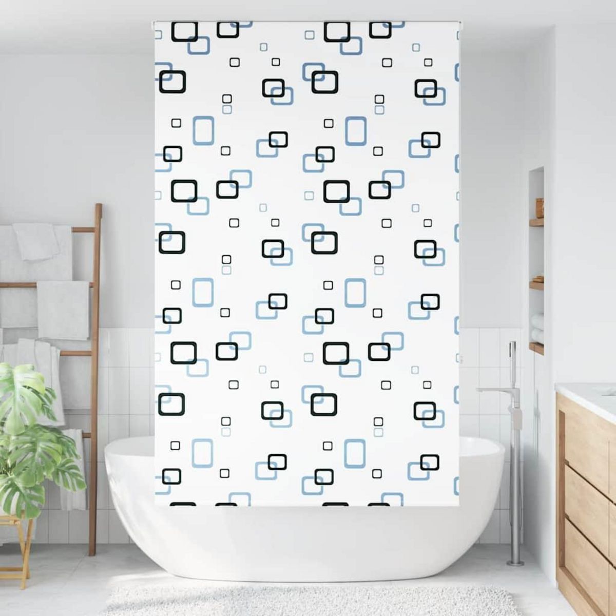 VIDAXL Store enrouleur de douche 140x240 cm largeur du tissu 136 cm