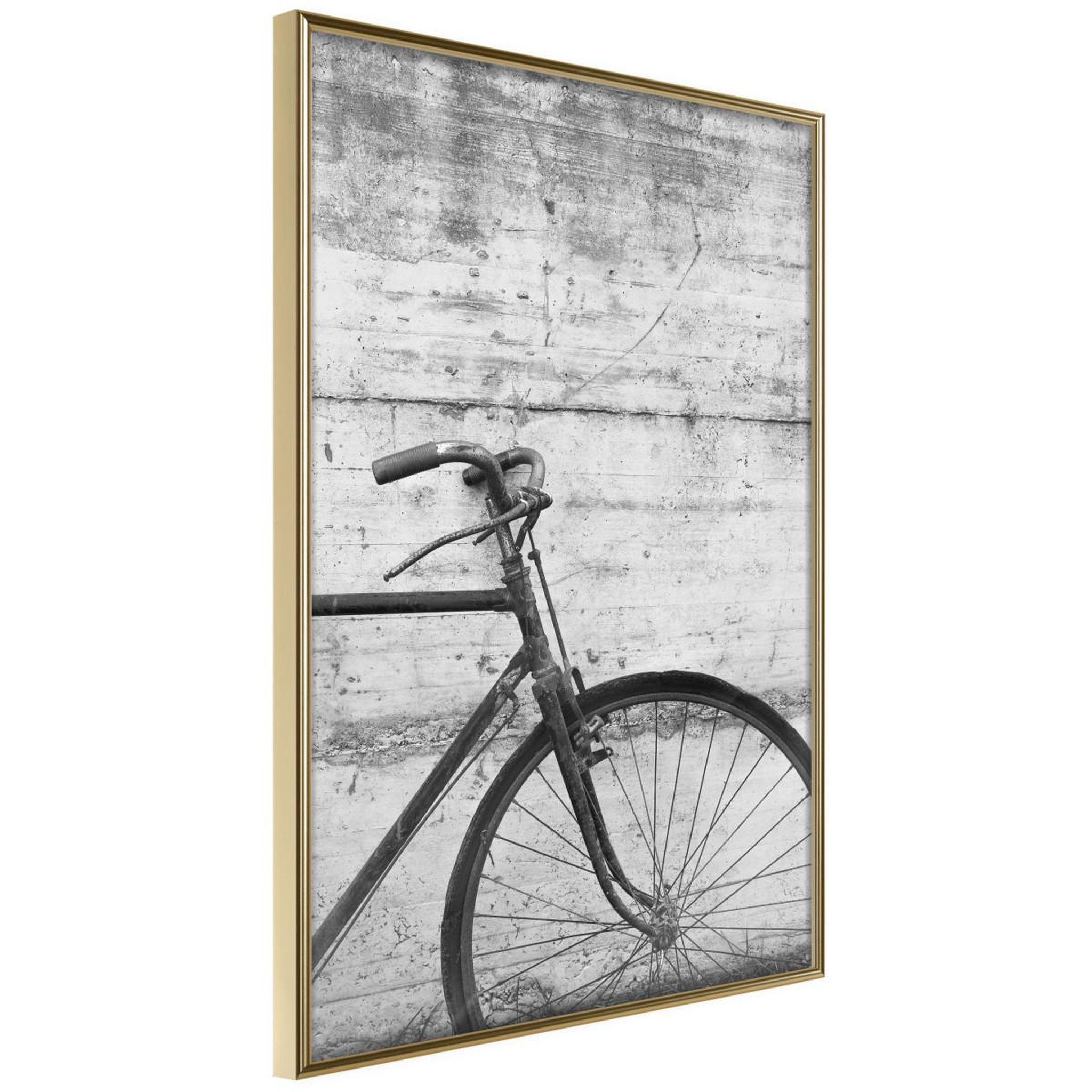 Voir la diapositive 1 : Paris Prix Affiche Murale Encadrée  Bicycle Leaning Against the Wall