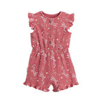 Petit Béguin Combishort bébé en gaze de coton Fiesta. Coloris disponibles : Rose