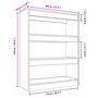 Voir la diapositive 6 : VIDAXL Bibliotheque/Cloison Noir 80x30x103 cm Bois d'ingenierie
