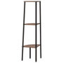 Voir la diapositive 5 : VIDAXL Etagere d'angle 3 niveaux Marron fonce et noir 45,5x31,5x120 cm