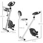 Voir la diapositive 3 : HOMCOM Vélo d'appartement pliable - collaboration Aosom.fr x FFHandball - 8 niv. résistance magnétique réglable