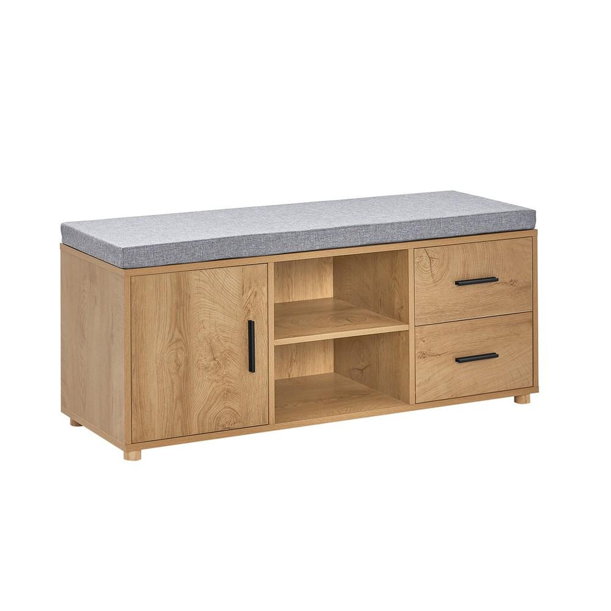 SOBUY SoBuy - Banc de rangement à chaussures avec 2 tiroirs - Chêne Clair - 110x35x47cm - FSR148-N