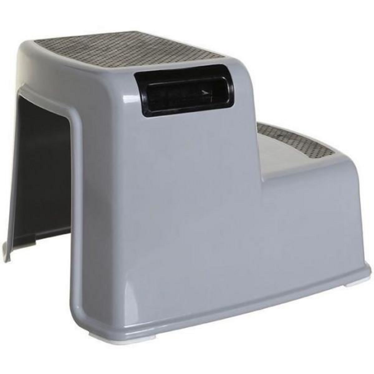 MARKET24 Transat - Anneau Tabouret marchepied - DREAMBABY - 2 Up - Antidérapant et texturé - Jusqu'a 80 kg pour les petits et les adultes - Gris et Noir