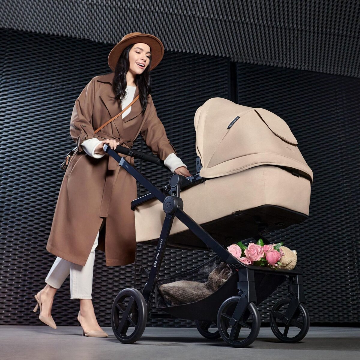 KINDERKRAFT Poussette combinée polyvalente 2 en 1 avec siège réversible à 27 kg