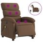 Voir la diapositive 2 : VIDAXL Fauteuil inclinable de massage electrique marron tissu