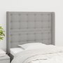 Voir la diapositive 1 : VIDAXL Tete de lit avec oreilles Gris clair 83x16x118/128 cm Tissu