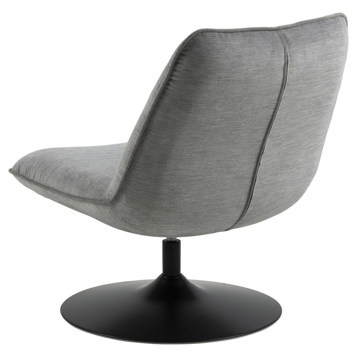 TOILINUX Fauteuil rembourré au style vintage - Gris et Noir