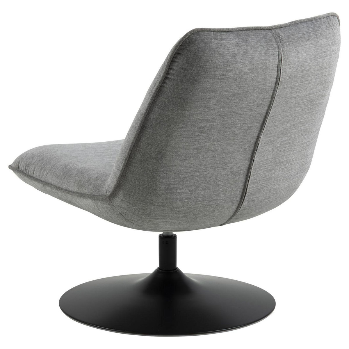 TOILINUX Fauteuil rembourré au style vintage - Gris et Noir