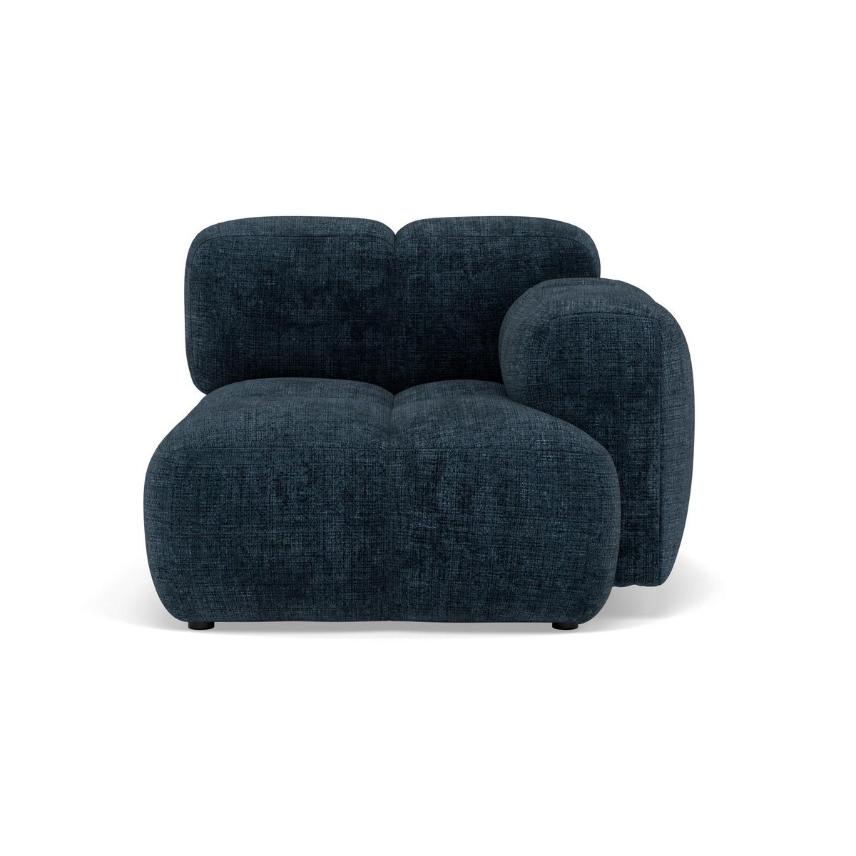 LISA DESIGN Grace - module d'assise droit en velours texturé